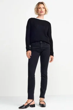 Denim In Satin-Stretch