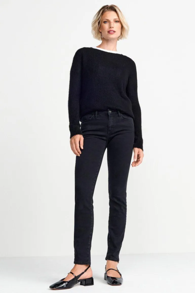Denim In Satin-Stretch