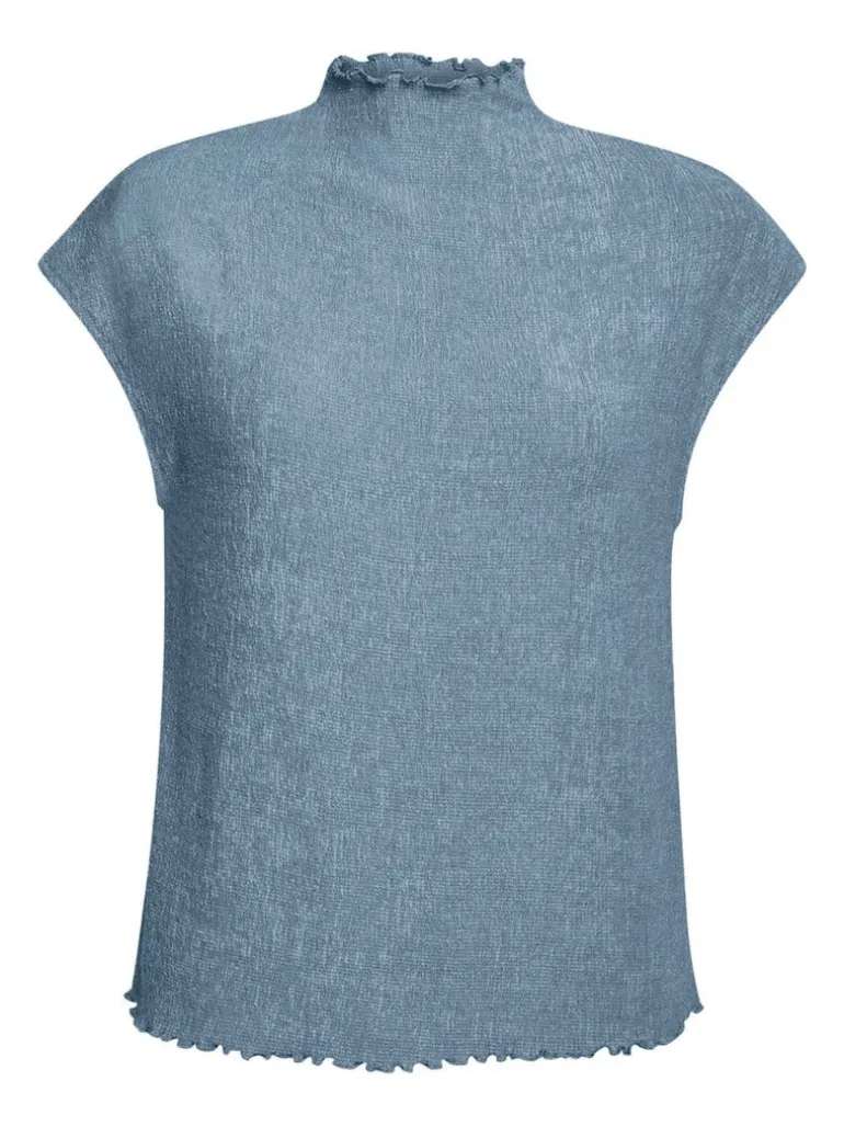 Figurbetontes Top In Crinkle-Optik