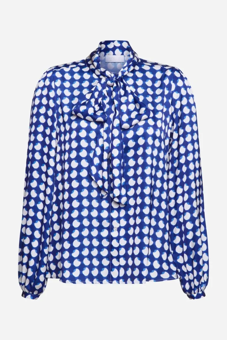 Schluppenbluse Mit Frill-Kragen