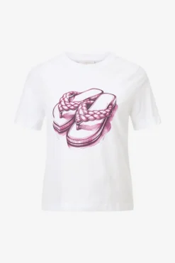 T-Shirt Mit Strassverziertem Print