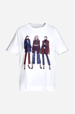 Weißes T-Shirt Mit Crew-Neck