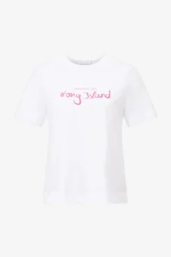 Weißes T-Shirt Mit Schriftzug