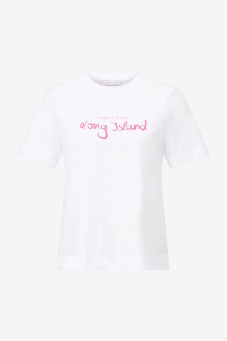 Weißes T-Shirt Mit Schriftzug