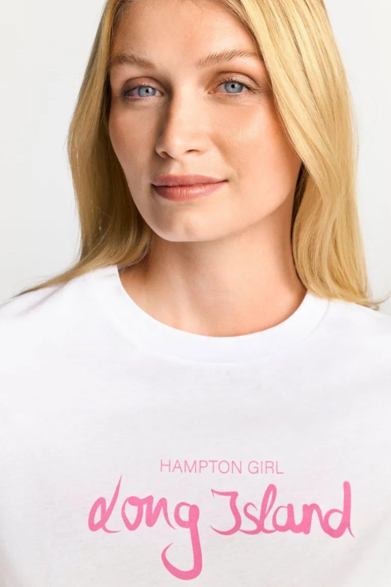 Weißes T-Shirt Mit Schriftzug