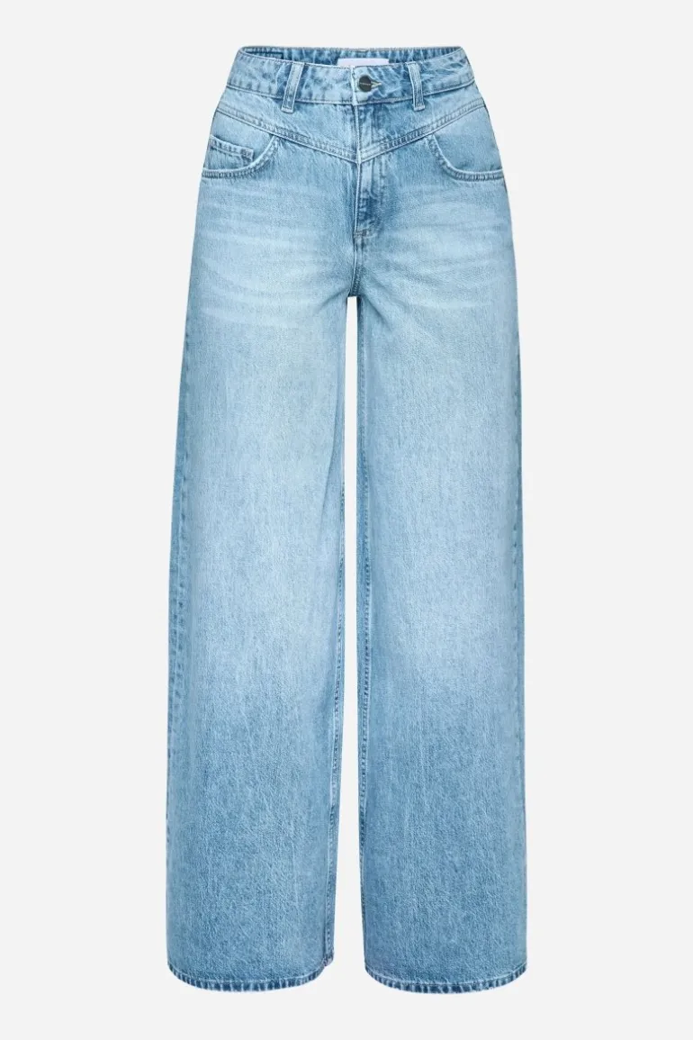 Wide Leg Denim Mit Passe